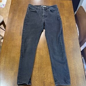 High Rise Black Denim Jeans